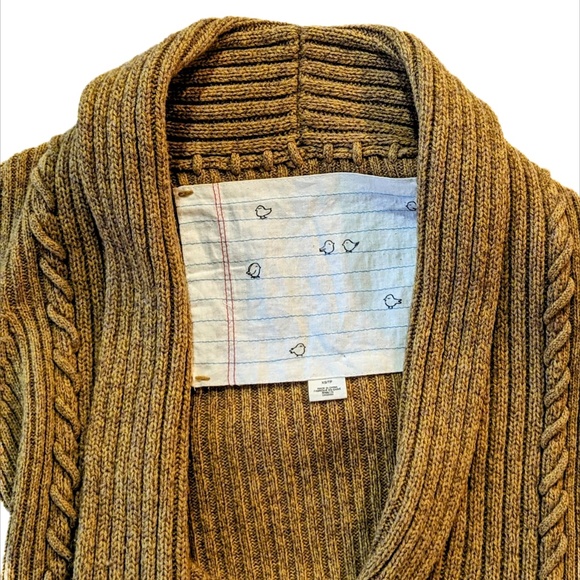 Anthropologie canary cardigan open style mustard yellow size xs - Picture 1 of 5